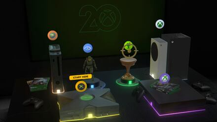 Pantalla de inicio del museo virtual de Xbox