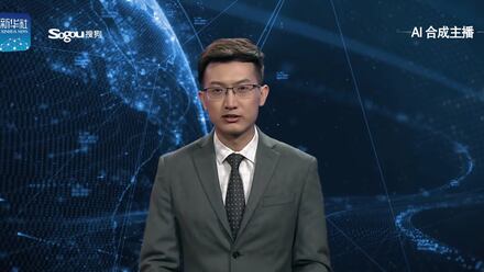 Robot en noticiero de China