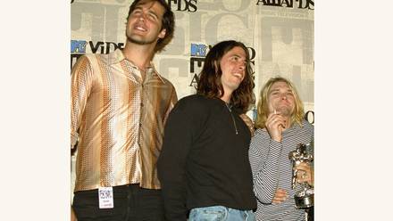 Miembros deNirvana: Krist Novoselic, Dave Grohl y Kurt Cobain
