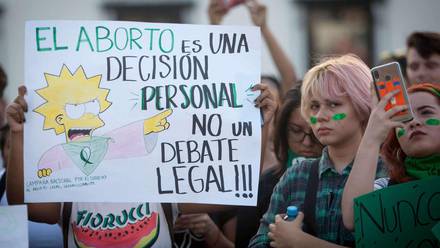 Protesta por la despenalización del aborto en México.