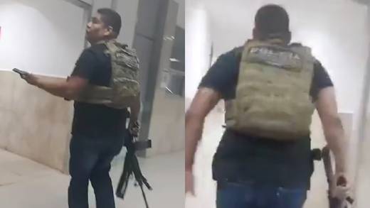 VIDEO: Policías de Tamaulipas irrumpen en hospital del IMSS para detener a sicario armado
