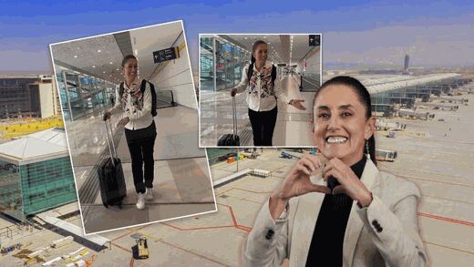 VIDEO: Claudia Sheinbaum aterriza en el AIFA y se burla de su equipaje ‘Louis Vuitton’