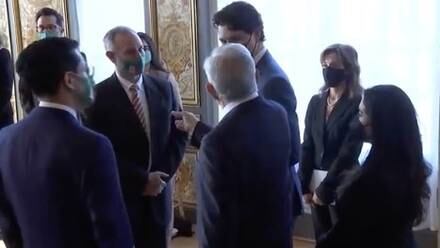 Hugo López-Gatell acompañó a AMLO en la reunión con Justin Trudeau