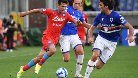 Chucky Lozano fue clave para la victoria del Napoli sobre la Sampdoria