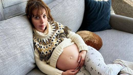 Natalia Téllez muestra su pancita de embarazo a punto de dar a luz
