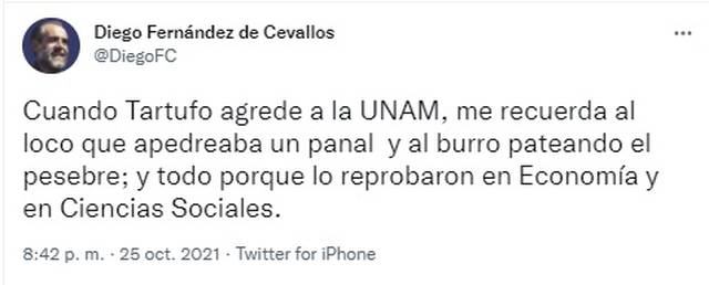Diego Fernández de Cevallos sobre críticas de AMLO a la UNAM