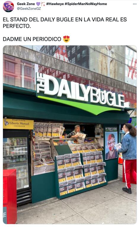 Spider-Man No Way Home': Aparece un puesto de periódicos del 'Daily Bugle'  en Nueva York