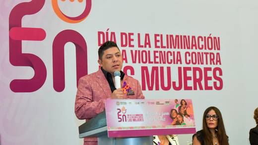 Ricardo Gallardo, gobernador de San Luis Potosí, reafirma compromiso de erradicar la violencia contra las mujeres