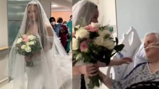 VIDEO: Novia se casa en el hospital para que su papá enfermo estuviera presente