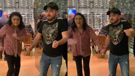 Victoria Ruffo le enseña a bailar a su hijo José Eduardo Derbez (VIDEO)