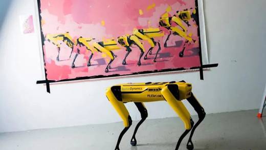 Perros Robots exhiben sus obras de arte en galería de Australia