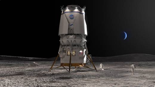 Jeff Bezos es elegido por la NASA para llegar a la luna con Blue Origin