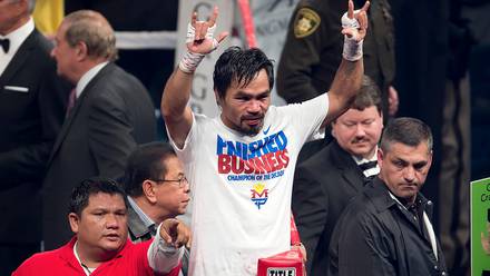 Manny Pacquiao tras ganar pelea.