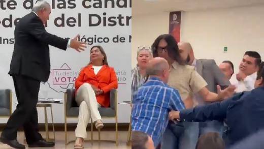 VIDEO: Pedro Garza Treviño y Laura López tienen pleito en debate de Nuevo León; sus simpatizantes se enfrentaron también