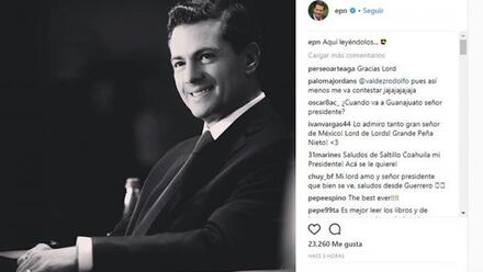 Enrique Peña Nieto en Instagram.