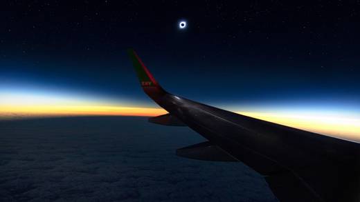 El eclipse y la aviación
