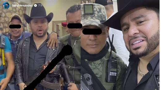 VIDEO: Larry Hernández presume rifles de asalto con presuntos sicarios de Guerrero 