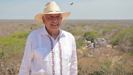 AMLO supervisa Tren Maya en Yucatán y Quintana Roo