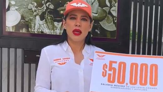 Sandra Cuevas propone que ningún político, ni el presidente, gane más de 50 mil pesos al mes
