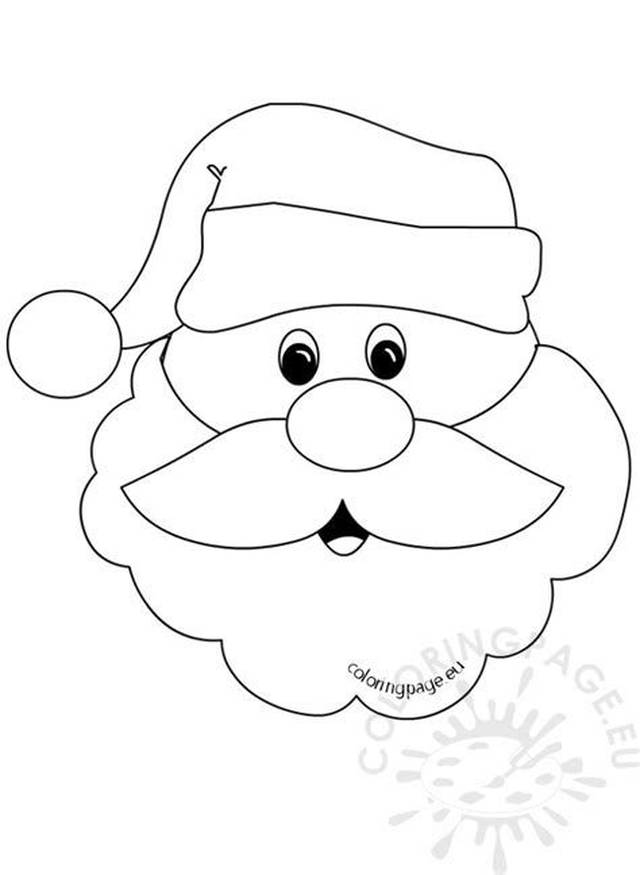 5 dibujos fáciles de Santa Claus para imprimir y colorear en Navidad