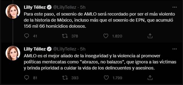 Lilly Téllez dice que AMLO promueve políticas mentecatas