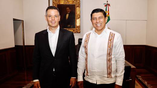Salomón Jara, gobernador electo de Oaxaca, se reúne con Alejandro Murat; transición será transparente, asegura
