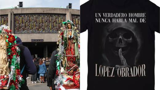 Iglesia católica condena uso de La Santa Muerte por polémica playera de AMLO