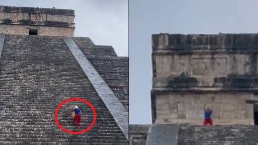¿Lady Chichén Itzá? Mujer provoca la ira de los turistas al subirse a pirámide