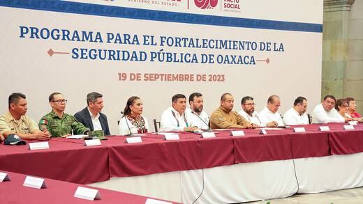 Salomón Jara presentó el Programa para el fortalecimiento de la Seguridad Pública de Oaxaca
