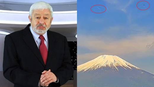 Jaime Maussan comparte el momento exacto de un OVNI discoidal que pasa por el Monte Fuji, en Japón (VIDEO)