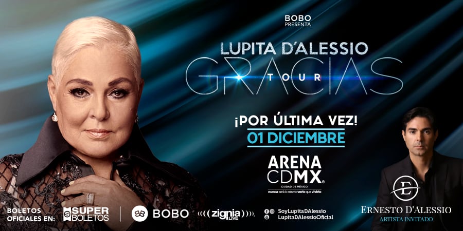 ¿Cuándo y dónde es el concierto de despedida de Lupita D’Alessio en CDMX?