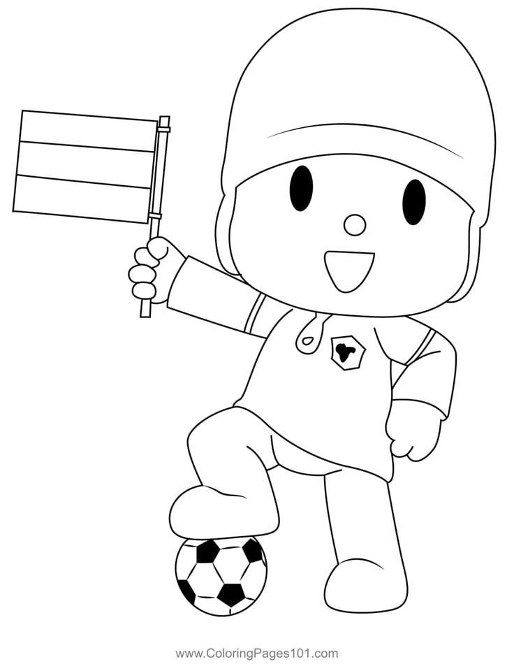 Dibujos de Pocoyó del Día del Padre para colorear