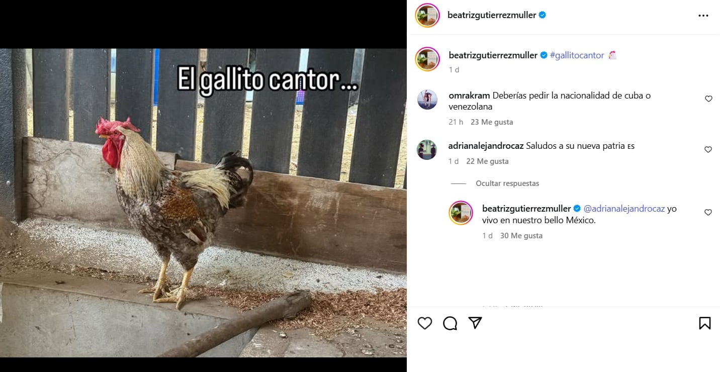 Beatriz Gutiérrez Müller respondió al tema de la supuesta solicitud de nacionalidad española