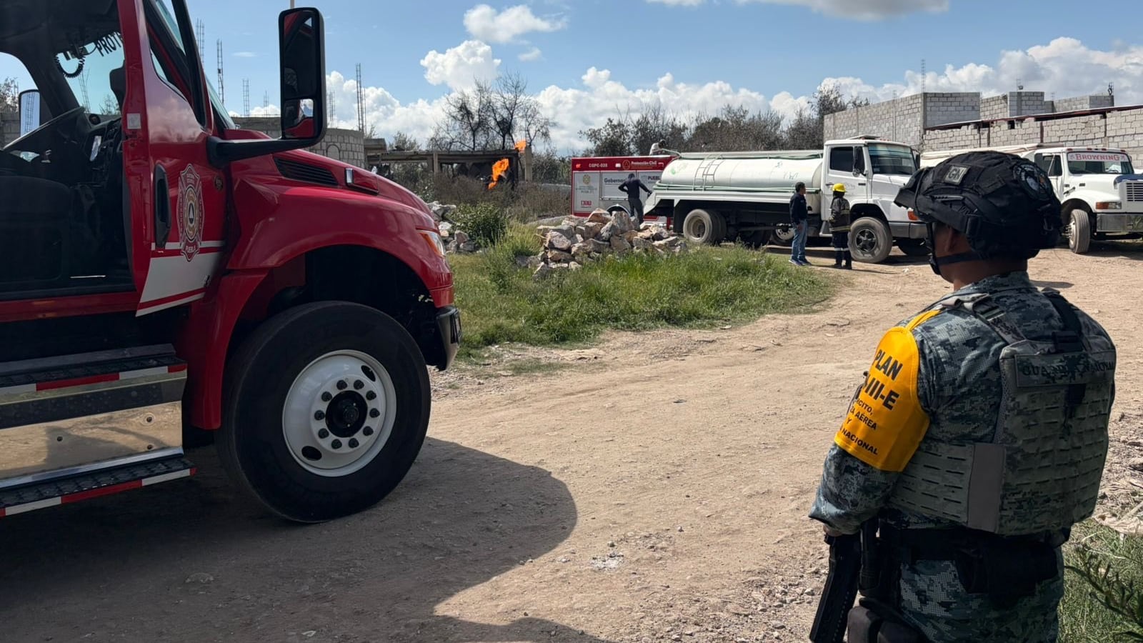 Explosión de pipas en Tepeaca activa el Plan DN-III-E de la Guardia Nacional