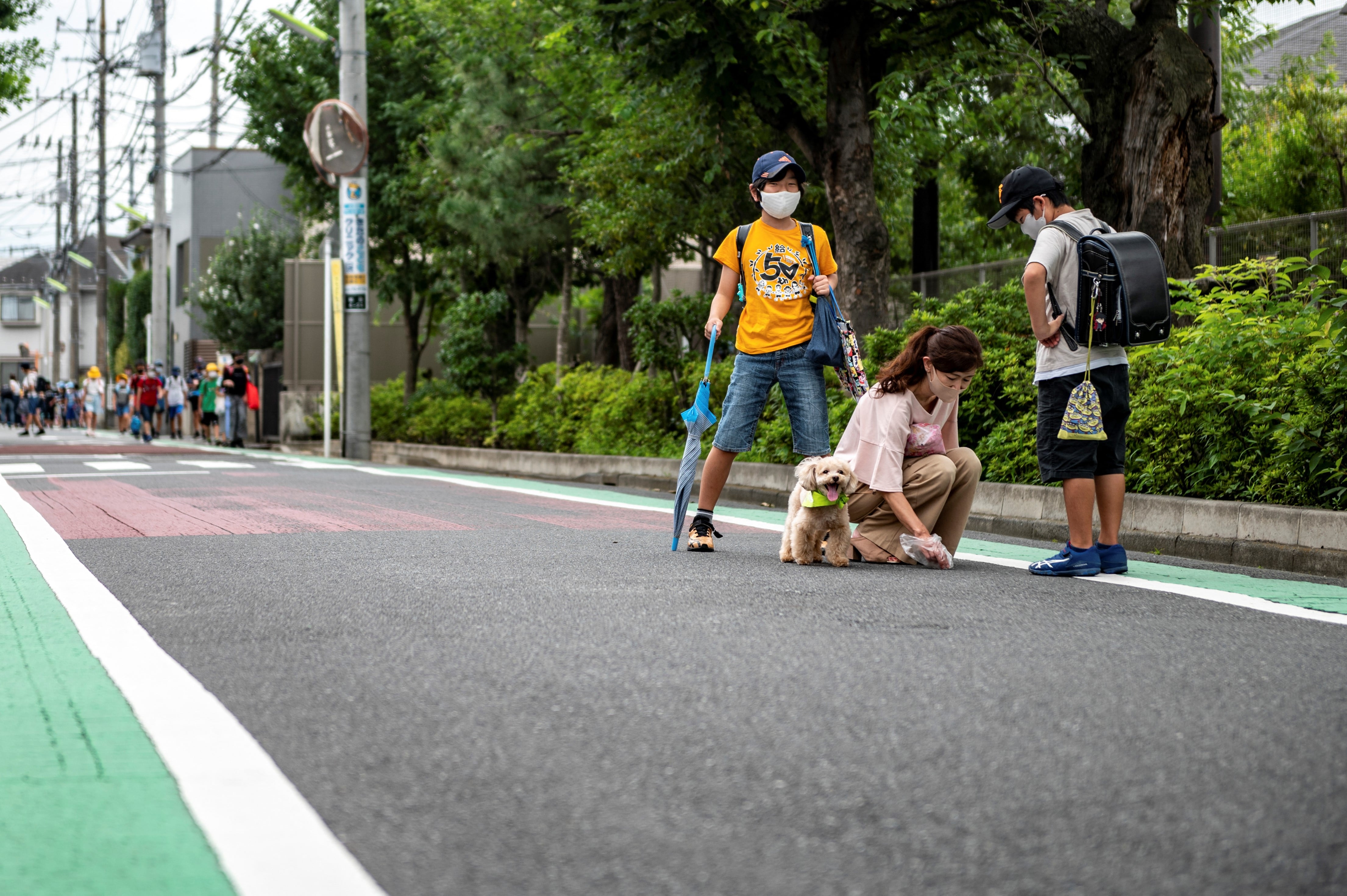 Patrulla de perros en Japón