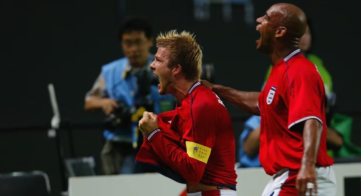 Inglaterra venció a Argentina en el Mundial 2002 con gol de Beckham