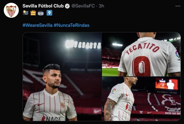 Tecatito Corona ya fue presentado como jugador del Sevilla FC