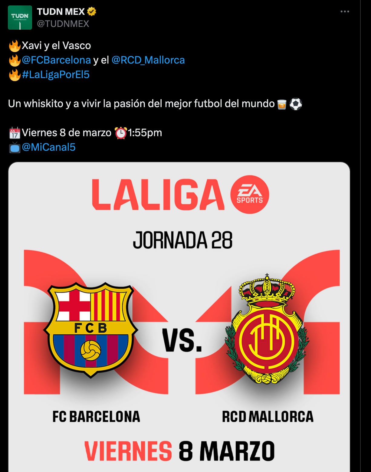 FC Barcelona vs Mallorca en TV abierta