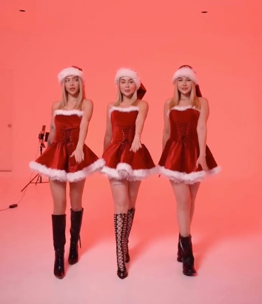 Maya Nazor con sus hijas Ximena y Farah.