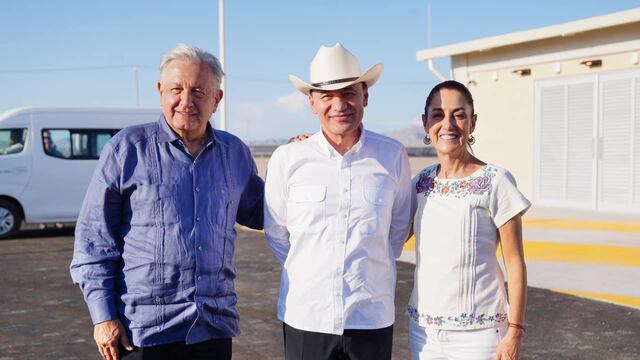 AMLO, Alfonso Durazo y Claudia Sheinbaum en Sonora