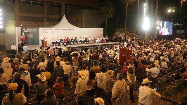 Mitin en Sonora el sábado pasado