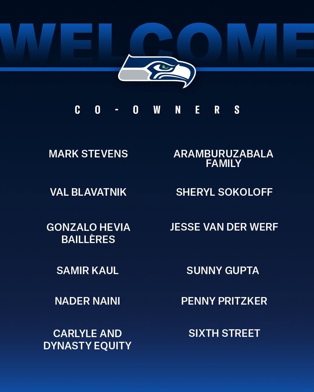 Gonzalo Hevia Baillères se convierte en copropietario de los Seattle Seahawks de la NFL