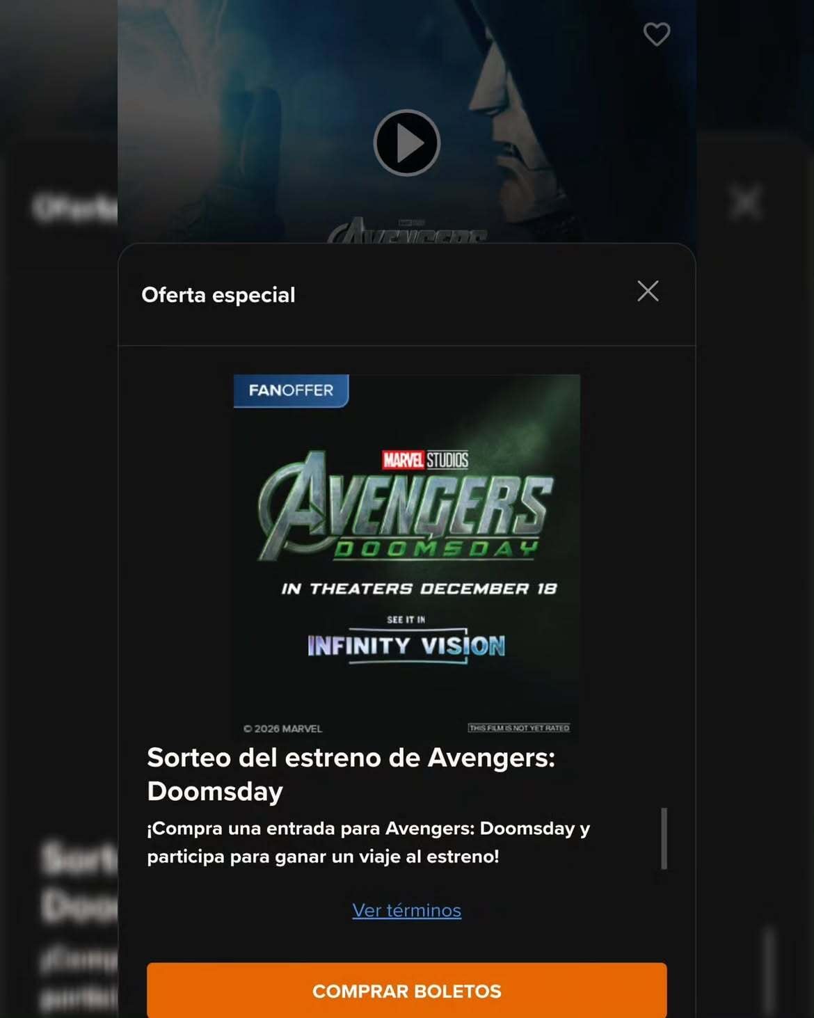 Fandango tendría una preventa de Avengers: Doomsday este 14 de agosto