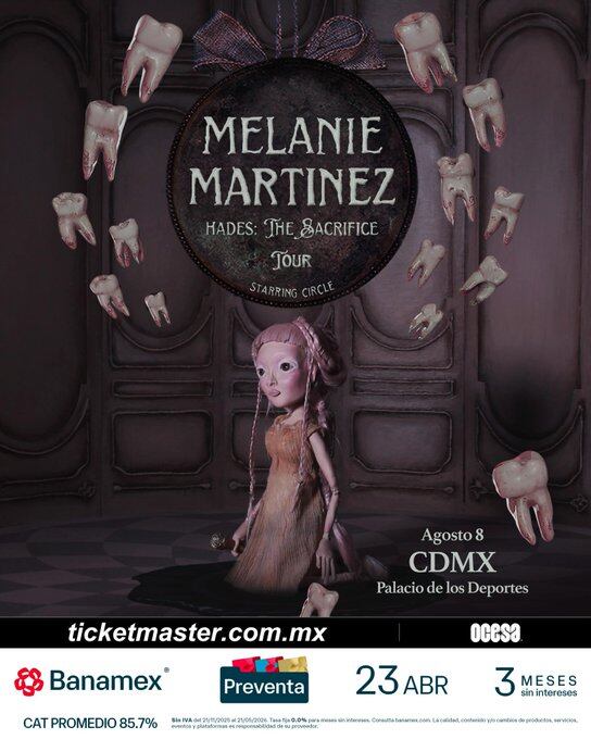 Melanie Martinez en Palacio de los Deportes: fecha y boletos de Hades The Sacrifice Tour