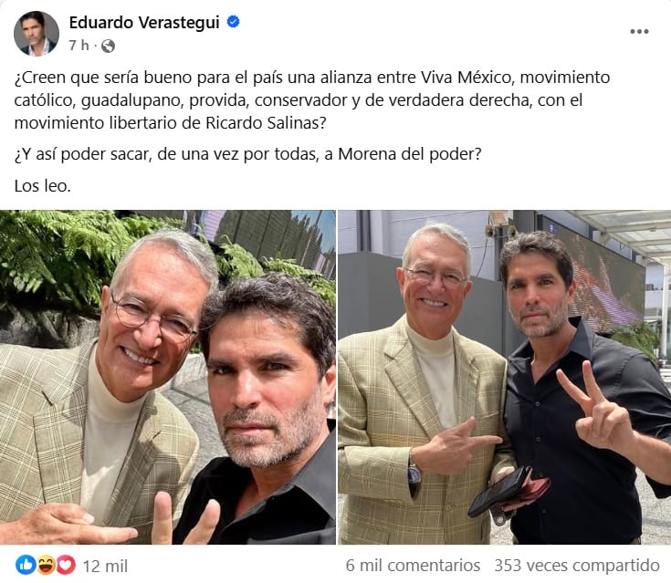 Ricardo Salinas Pliego rechaza alianza con Eduardo Verástegui en proyecto presidencial