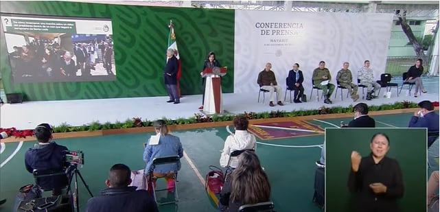 Captura de video de evidencia para desmentir video sobre el recorrido de AMLO al AIFA en tren