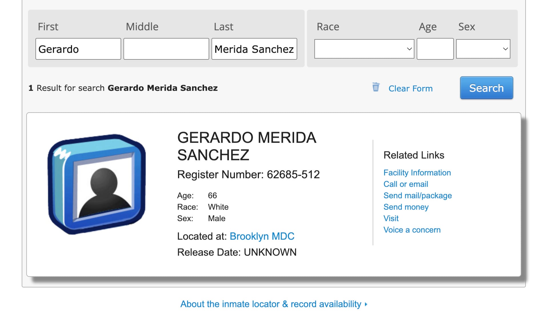 ¿Dónde está Gerardo Mérida Sánchez?