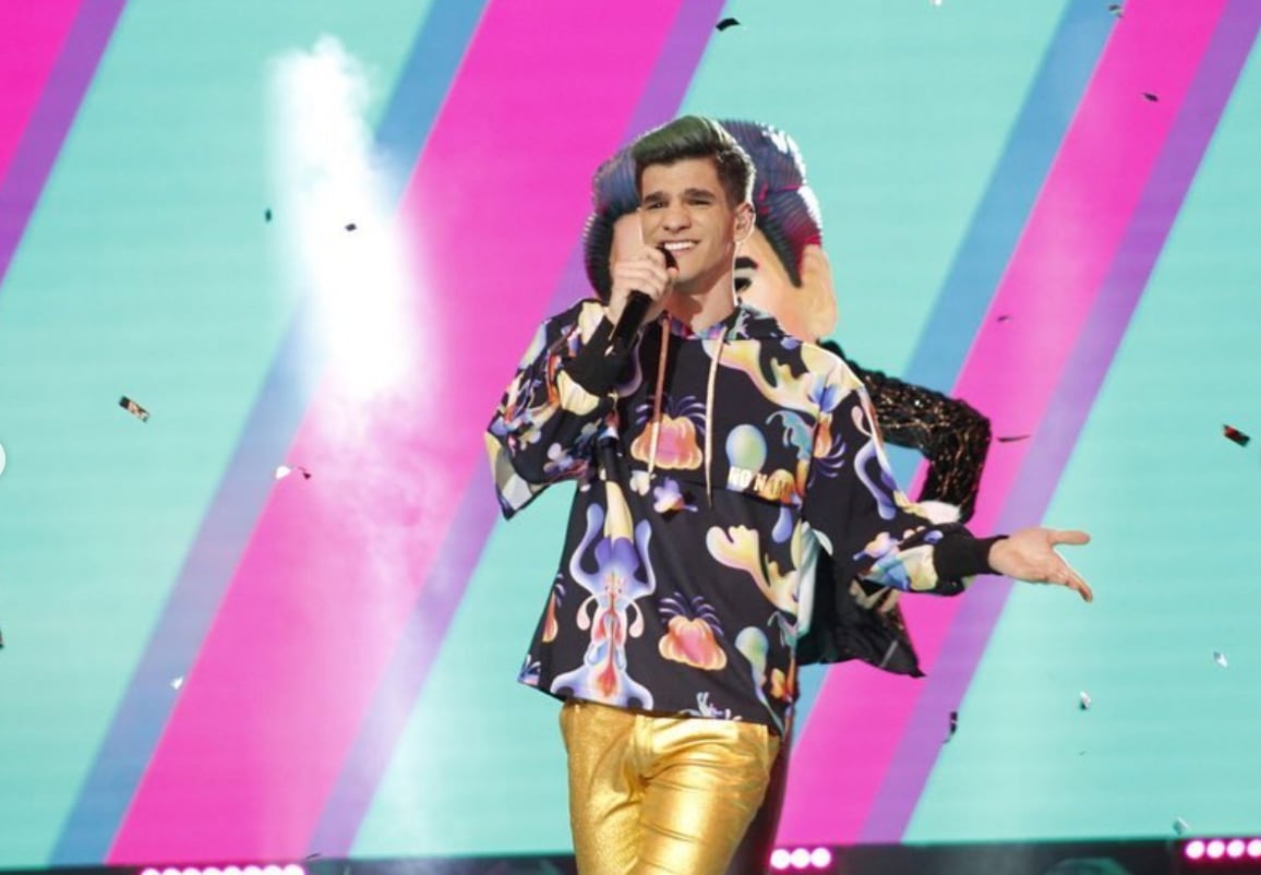 Nelson en la final La Academia