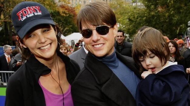 Tom Cruise, Katie Holmes y su hija Suri.