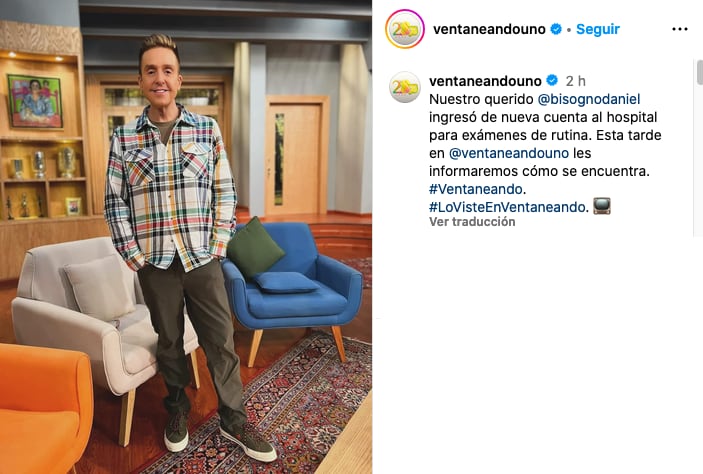 Ventaneando habla de la salud de Daniel Bisogno.
